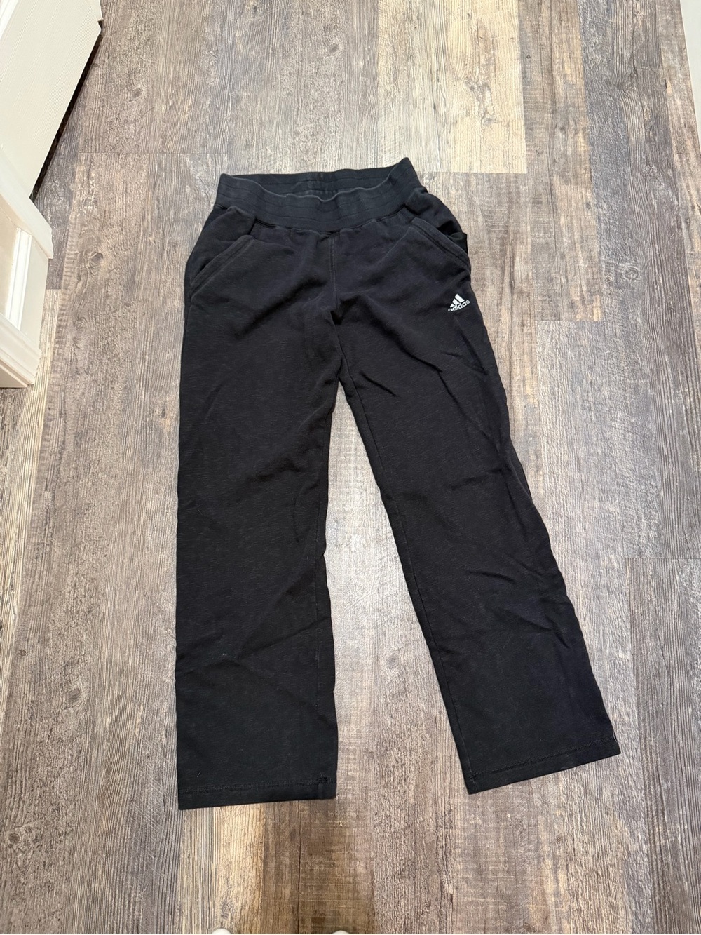 Unisex Adidas Black Athletic Sweatpants with pockets